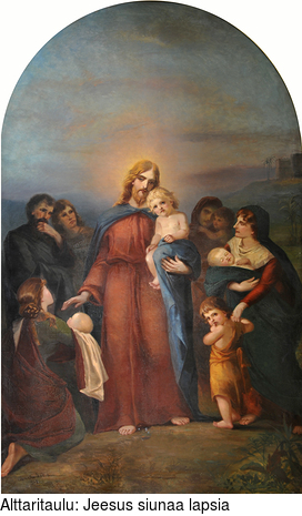 Alttaritaulu: Jeesus siunaa lapsia