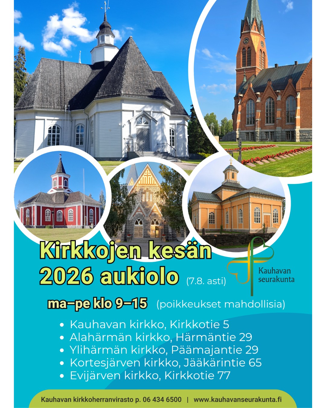 Kauhavan seurakunnan kirkkojen kuvat
